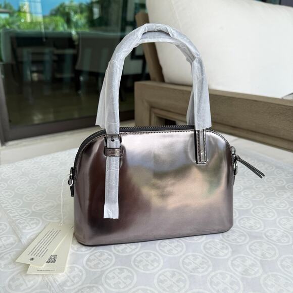 Tory Burch Emerson Dome Satchel 153467 & Emerson Mini Wallet 153359 - Picture 4 of 16